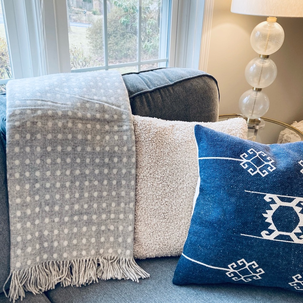 NEW Bronte Moon Lambswool Throw Blanket
